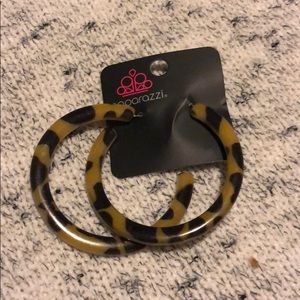 Leopard hoop earrings